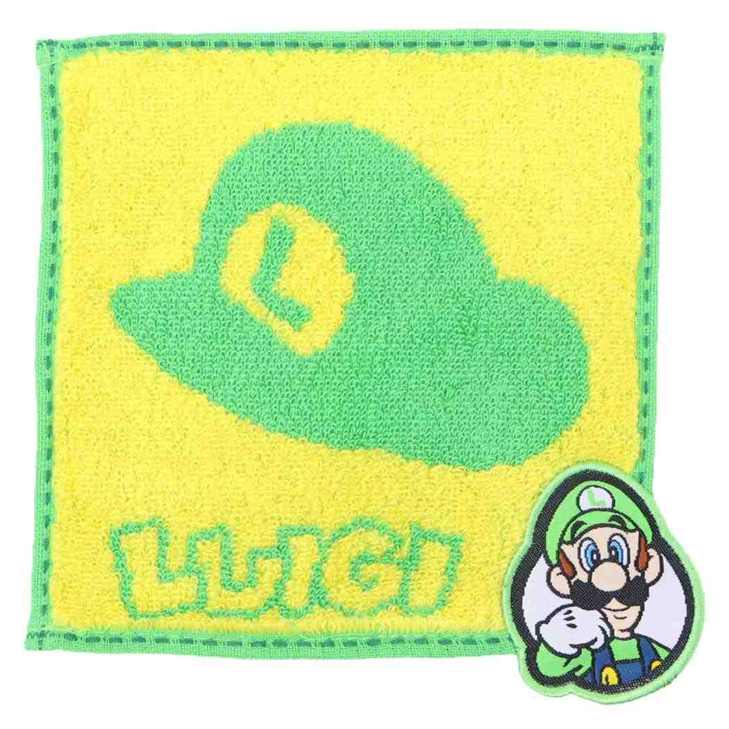 スーパーマリオ ミニミニタオル まめタオル ルイージ 丸眞 抗菌防臭 プチタオル ミニハンカチ キャラクター グッズ メール便可 シネマコレクション