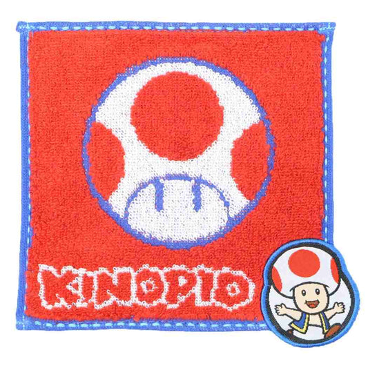スーパーマリオ ミニミニタオル まめタオル キノピオ 丸眞 抗菌防臭 プチタオル ミニハンカチ キャラクター グッズ メール便可 シネマコレクション