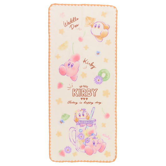 星のカービィ フェイスタオル シャーリングロングタオル オーガニックコットン シャイニーポップフルーツ 丸眞 新生活 キャラクター グッズ メール便可 シネマコレクション