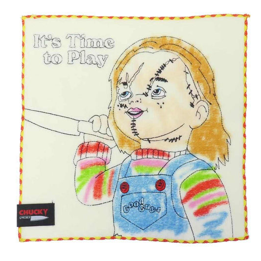 CHUCKY チャッキー ハンドタオル シャーリングミニタオル タイムトゥプレイタオル 丸眞 汗拭きタオル 全面刺繍 抗菌防臭加工 映画キャラクター グッズ メール便可 シネマコレクション