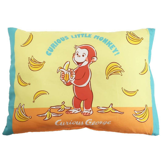 おさるのジョージジュニアまくら中身も洗えるくぼみ枕マイルーティーン丸眞キッズ寝具絵本キャラクターグッズシネマコレクション