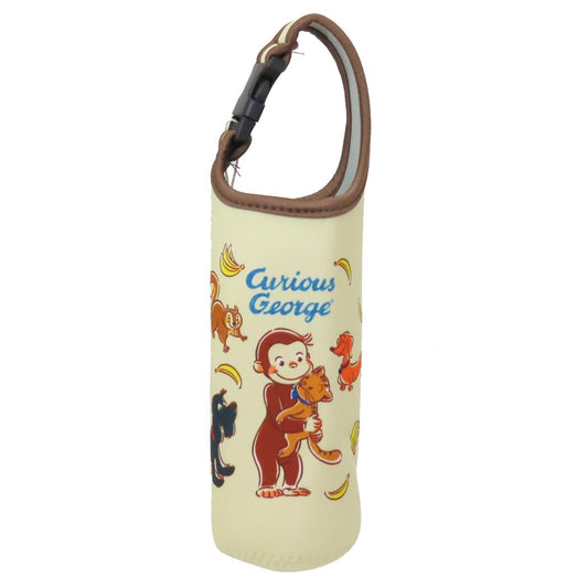 おさるのジョージ ペットボトルホルダー ペットボトルカバー だいすきアニマル 丸眞 500-600ml マグボトルカバー 絵本キャラクター グッズ シネマコレクション