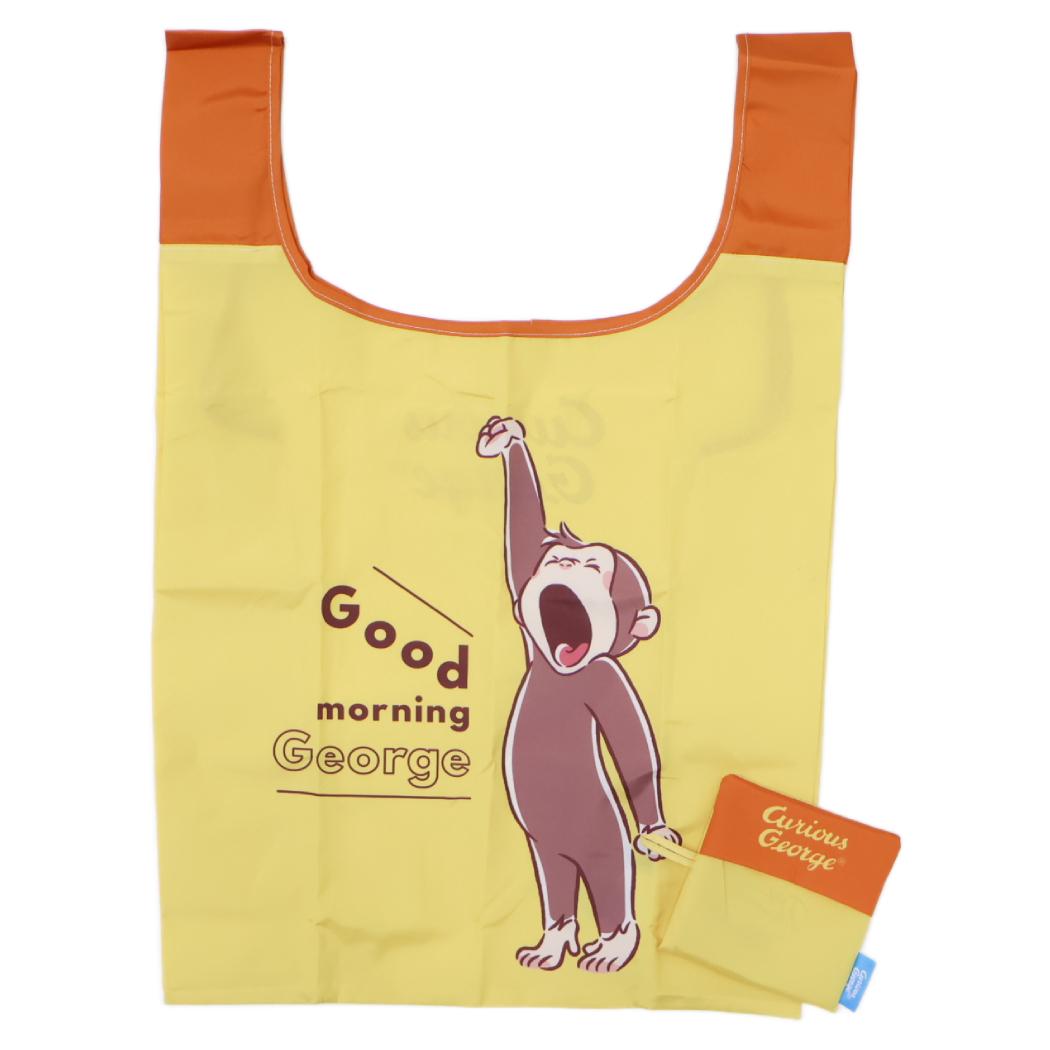 おさるのジョージ ショッピングバッグ エコバッグ 背伸び 丸眞 お買い物かばん 絵本キャラクター グッズ メール便可 シネマコレクション