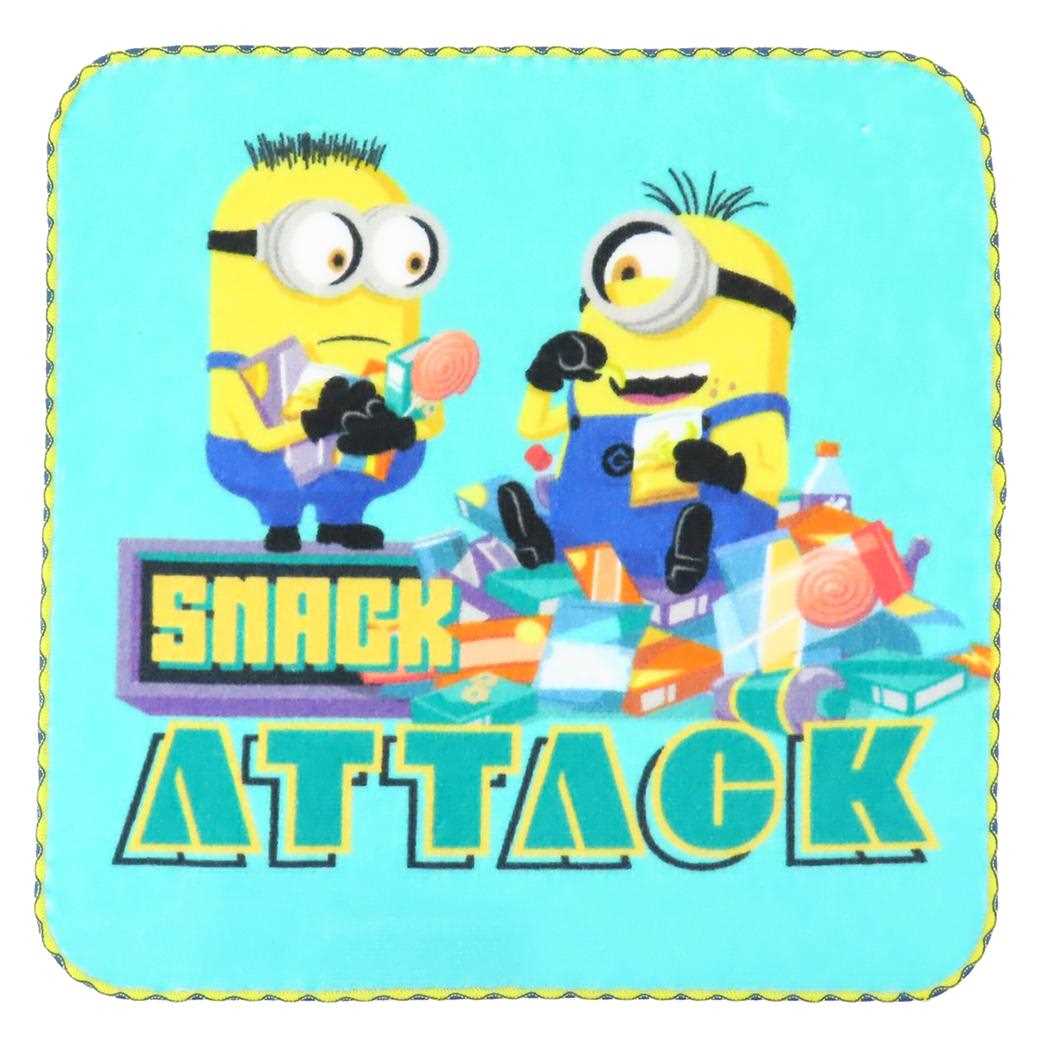 ミニオン ミニタオル インクジェットプリントハンカチタオル スナックアタック ユニバーサル映画 丸眞 かわいい キャラクター グッズ メール便可 シネマコレクション