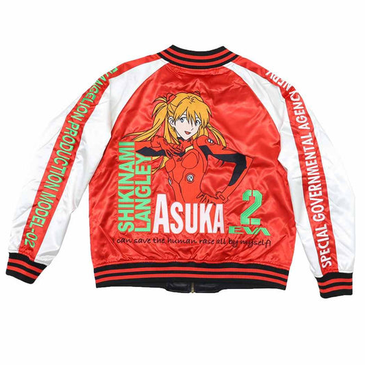 エヴァンゲリオン アウター スカジャン L 式波 アスカ ラングレー 丸眞 メンズ レディース ユニセックス オーバーサイズ キャラジャン アニメキャラクター グッズ シネマコレクション