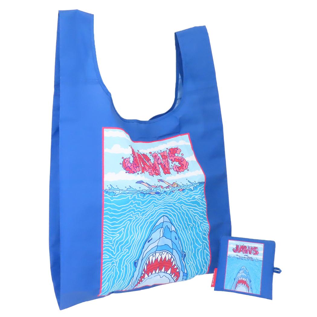 ジョーズ エコバッグ 折りたたみショッピングバッグ グラスシャーク 丸眞 お買い物かばん 映画キャラクター グッズ メール便可 シネマコレクション