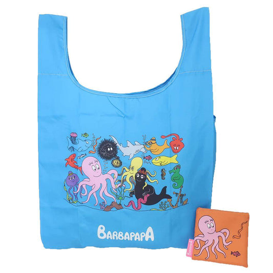 バーバパパ エコバッグ ショッピングバッグ 海のなかまたち BARBAPAPA 丸眞 お買い物かばん キャラクター グッズ メール便可 シネマコレクション