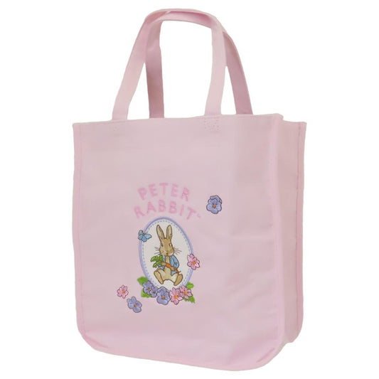 ピーターラビット ランチトート ミニバッグ シンプルフラワーピンク 丸眞 ミニトート お弁当かばん 絵本キャラクター グッズ メール便可 シネマコレクション