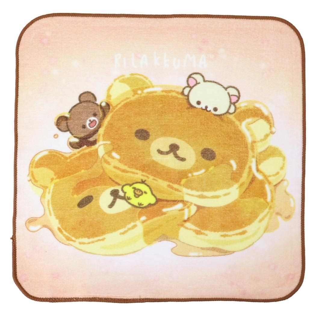 リラックマ ミニタオル インクジェットプリントハンカチタオル アニメ リラックマパンケーキ サンエックス 丸眞 かわいい キャラクター グッズ メール便可 シネマコレクション