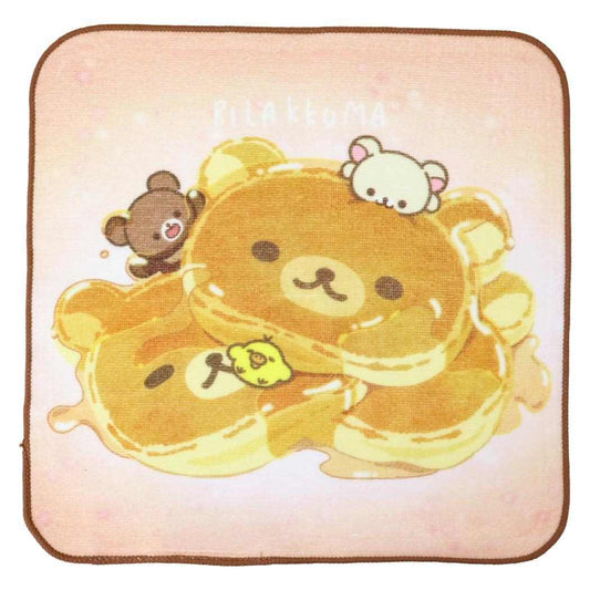 リラックマ ミニタオル インクジェットプリントハンカチタオル アニメ リラックマパンケーキ サンエックス 丸眞 かわいい キャラクター グッズ メール便可 シネマコレクション
