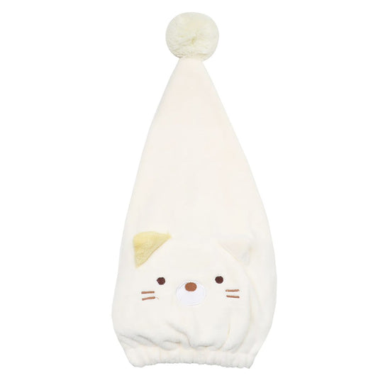 すみっコぐらしキャップタオルバラエティヘアドライタオルねこキャップサンエックス丸眞マイクロファイバーお風呂上り海プール用品キャラクターグッズメール便可シネマコレクション