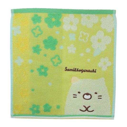 すみっコぐらし ミニタオル ハンカチタオル お花とねこ サンエックス 丸眞 汗拭きタオル キャラクター グッズ メール便可 シネマコレクション