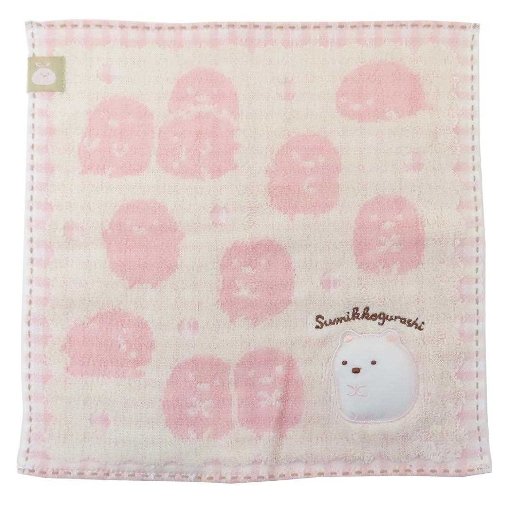すみっコぐらし ミニタオル ジャガードハンカチタオル ぷっくりっとしろくま サンエックス 丸眞 汗拭きタオル キャラクター グッズ メール便可 シネマコレクション