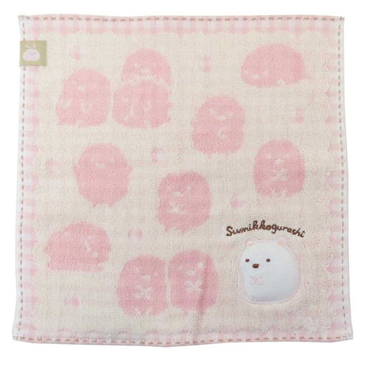 すみっコぐらし ミニタオル ジャガードハンカチタオル ぷっくりっとしろくま サンエックス 丸眞 汗拭きタオル キャラクター グッズ メール便可 シネマコレクション
