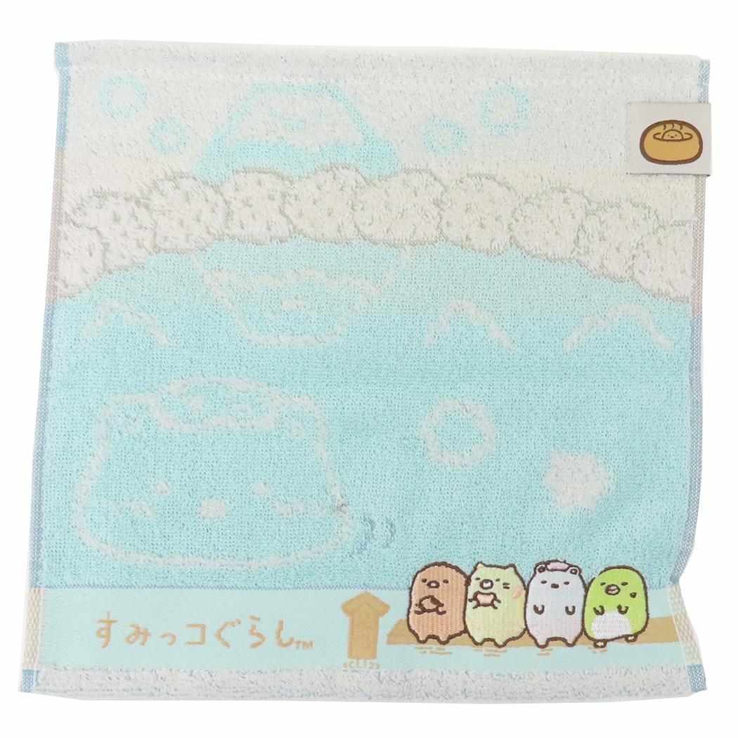 すみっコぐらし ミニタオル ジャガードハンカチタオル ぬくぬく湯ごもり サンエックス 丸眞 汗拭きタオル キャラクター グッズ メール便可 シネマコレクション