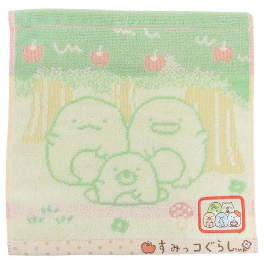 すみっコぐらし ミニタオル パイルジャカード ハンカチタオル ワクワクピクニック サンエックス 丸眞 無撚糸 織ネーム キャラクター グッズ メール便可 シネマコレクション