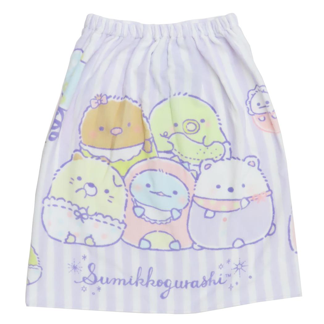 すみっコぐらし ラップタオル 60丈マキタオル 60cm丈巻き巻きタオル ゆるゆるすみっコベビー サンエックス 丸眞 サマーレジャー用品 海プール着替えタオル キャラクター グッズ シネマコレクション