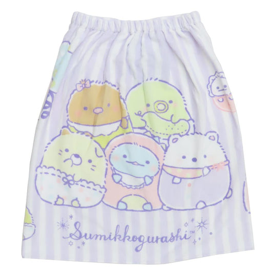 すみっコぐらし ラップタオル 60丈マキタオル 60cm丈巻き巻きタオル ゆるゆるすみっコベビー サンエックス 丸眞 サマーレジャー用品 海プール着替えタオル キャラクター グッズ シネマコレクション
