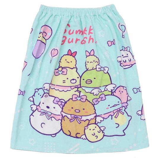 すみっコぐらし ラップタオル 60丈マキタオル 60cm丈巻き巻きタオル めざせアイドル サンエックス 丸眞 サマーレジャー用品 海プール着替えタオル キャラクター グッズ シネマコレクション