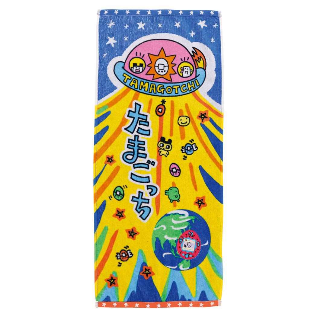 たまごっち フェイスタオル ジャガードロングタオル オーガニックコットン パッケージくちぱっち バンダイ 新生活雑貨 キャラクター グッズ メール便可 シネマコレクション
