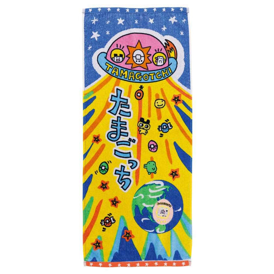 たまごっち フェイスタオル ジャガードロングタオル オーガニックコットン パッケージおやじっち バンダイ 新生活雑貨 キャラクター グッズ メール便可 シネマコレクション