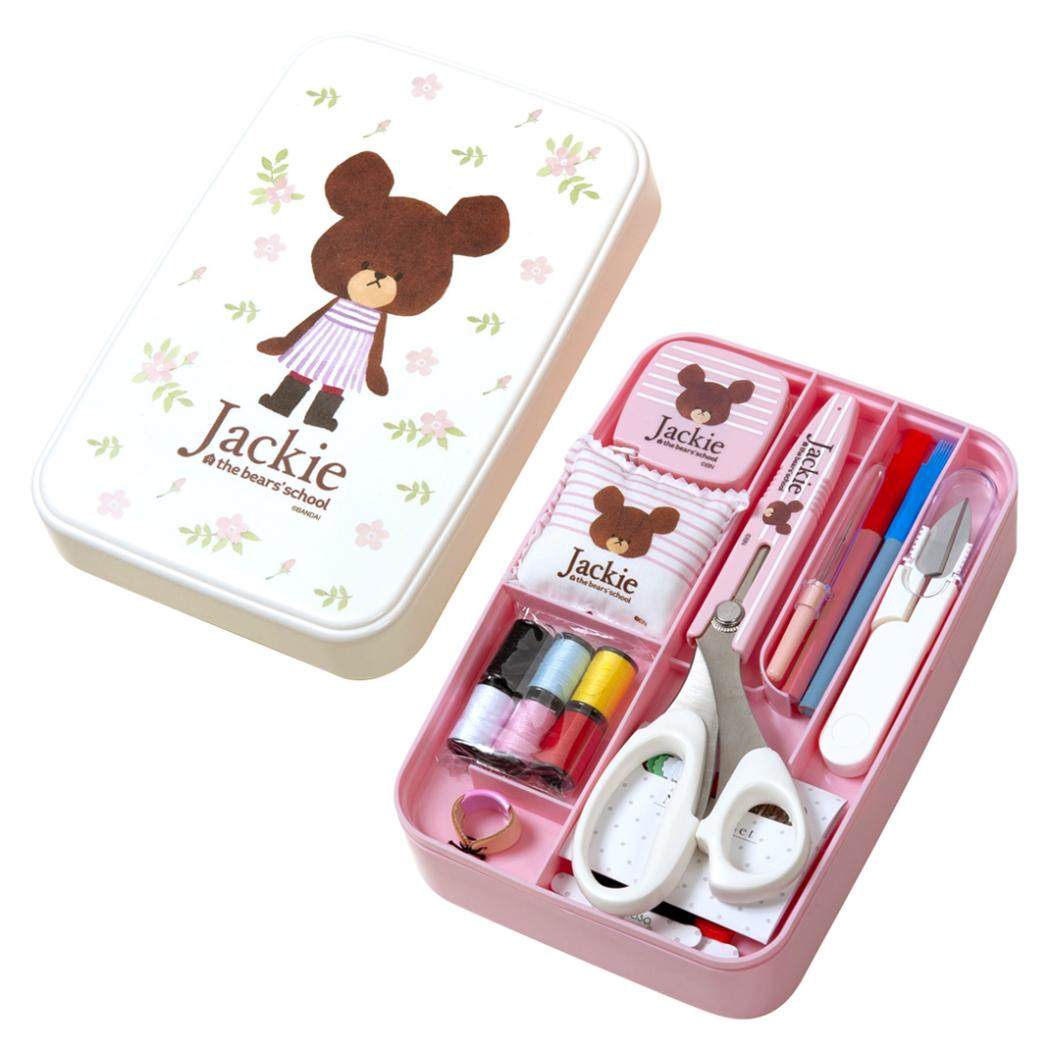 くまのがっこう 手芸用品 ソーイングセット うす型タイプ ホワイト お花 ミササ 裁縫セット 抗菌加工 絵本キャラクター グッズ シネマコレクション