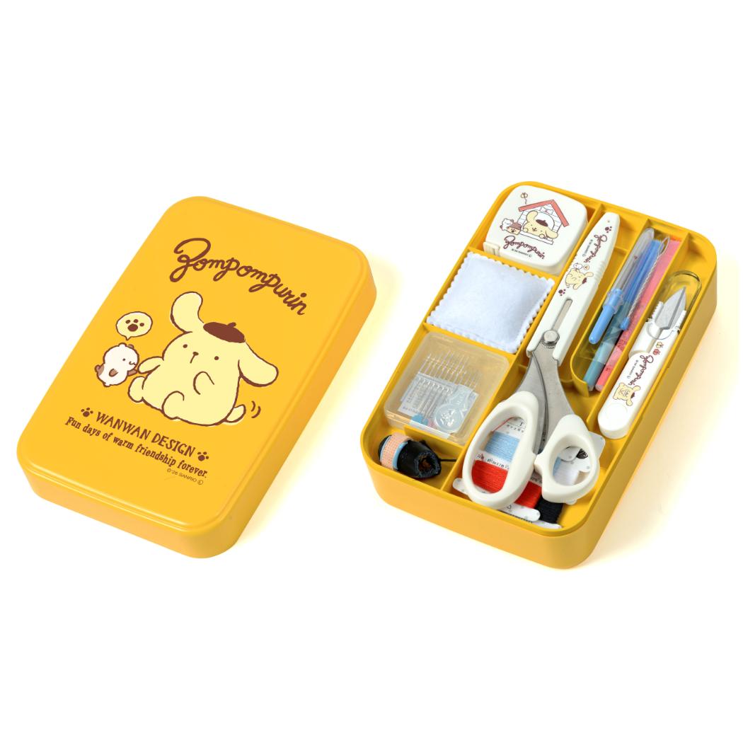 ポムポムプリン 手芸用品 ソーイングセット うす型タイプ サンリオ ミササ 裁縫セット 抗菌加工 キャラクター グッズ シネマコレクション