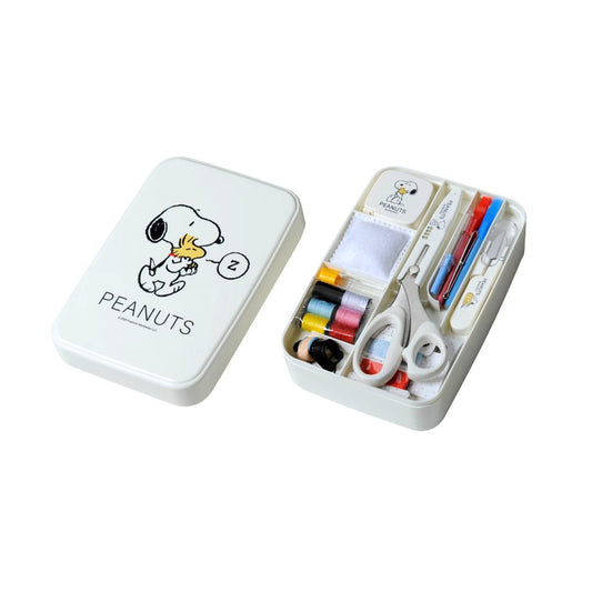 スヌーピー 手芸用品 ソーイングセット ホワイト うす型タイプ ピーナッツ ミササ 裁縫セット 抗菌加工 キャラクター グッズ シネマコレクション