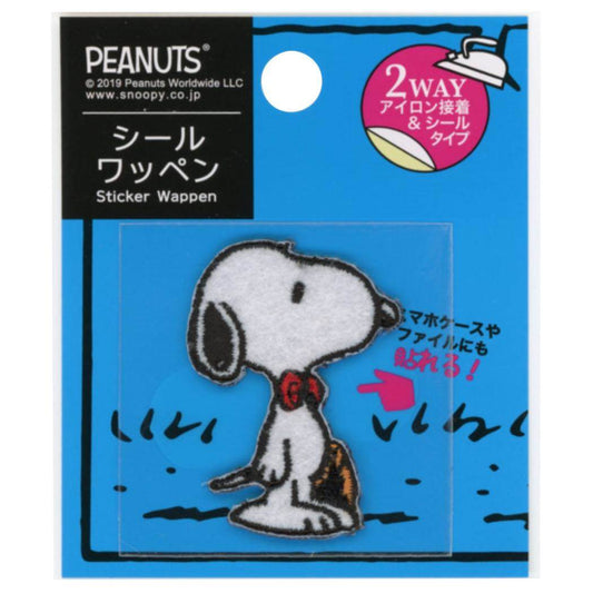 スヌーピー 手芸用品 シールワッペン 蝶ネクタイ ピーナッツ ミササ シール接着 アイロン接着 キャラクター グッズ メール便可 シネマコレクション
