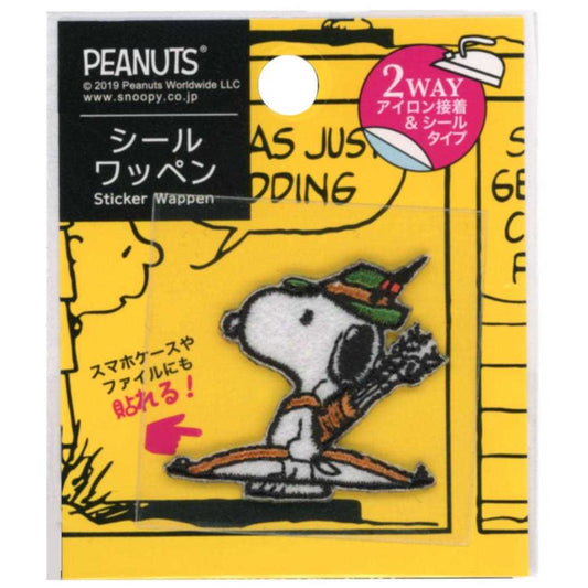 スヌーピー 手芸用品 シールワッペン ハント ピーナッツ ミササ シール接着 アイロン接着 キャラクター グッズ メール便可 シネマコレクション