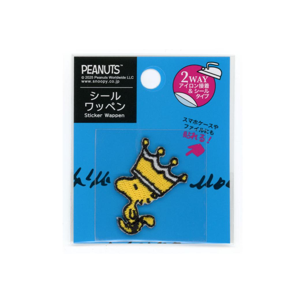 スヌーピー 手芸用品 シールワッペン 王冠 ピーナッツ ミササ シール接着 アイロン接着 キャラクター グッズ メール便可 シネマコレクション