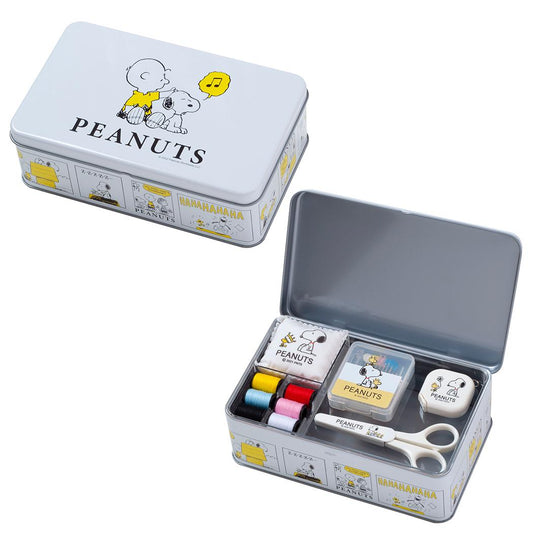 スヌーピー 手芸用品 ソーイングセット ブリキ缶タイプ ホワイト ピーナッツ ミササ 裁縫セット キャラクター グッズ シネマコレクション