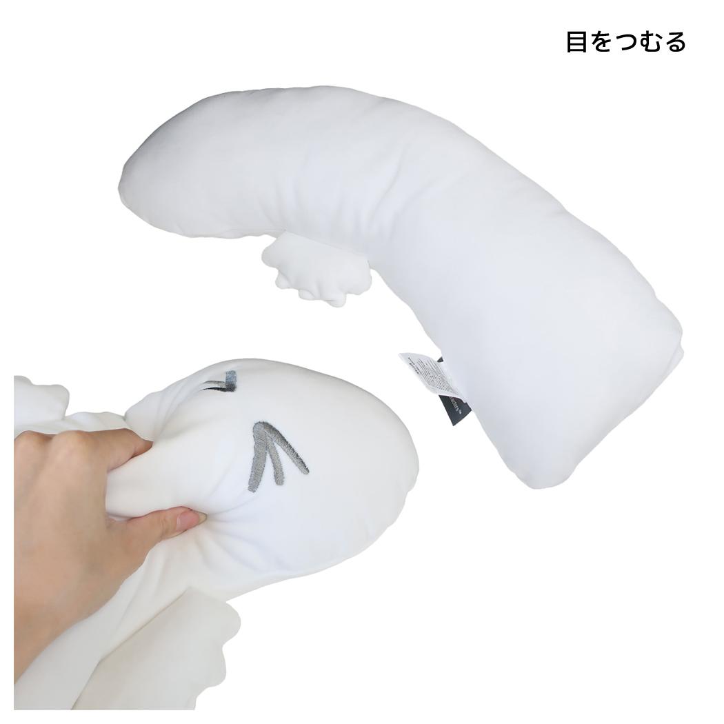 ムーミン クッション 蓄光 ダイカットクッション ニョロニョロ 目をつむる 北欧 MORIPiLO