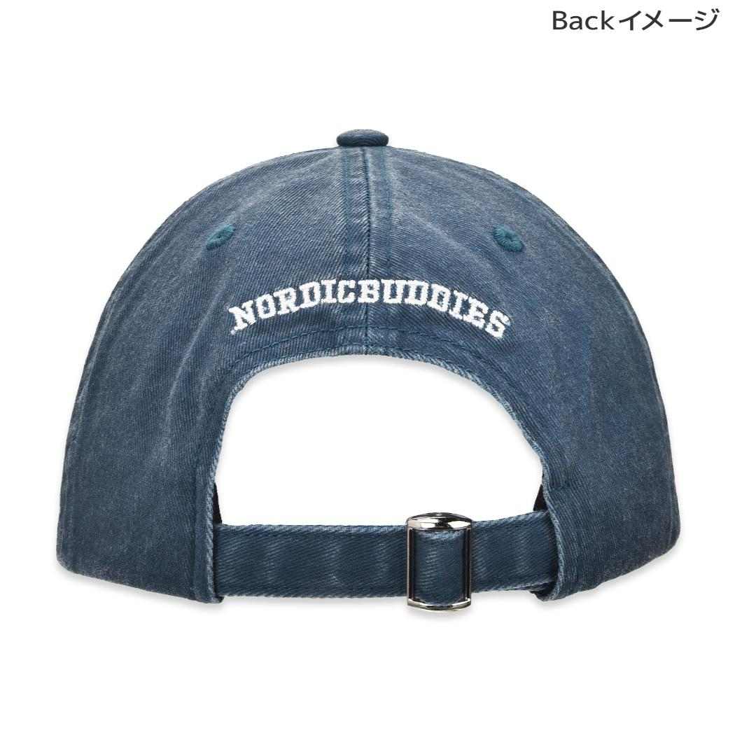 ムーミン 帽子 ウォッシュド デニム キャップ ランニング ネイビー 北欧 ノルディックバディズジャパン