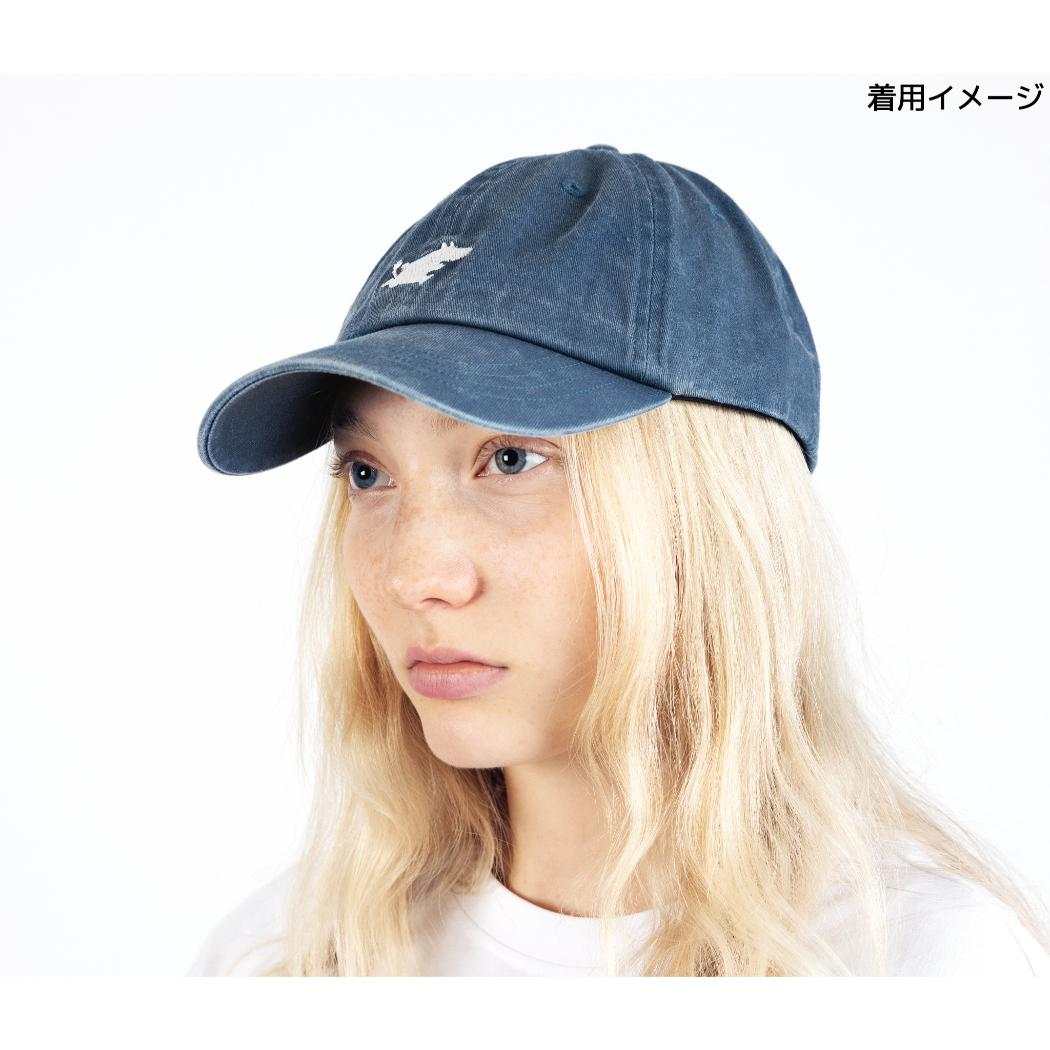 ムーミン 帽子 ウォッシュド デニム キャップ ランニング ブラック 北欧 ノルディックバディズジャパン