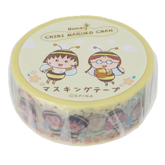 ちびまる子ちゃん マステ マスキングテープ 15mm ハニーちびまる子ちゃん 内藤デザイン デコレーション アニメキャラクター グッズ メール便可 シネマコレクション