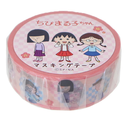 ちびまる子ちゃん マステ マスキングテープ 15mm おともだち 内藤デザイン デコレーション アニメキャラクター グッズ メール便可 シネマコレクション