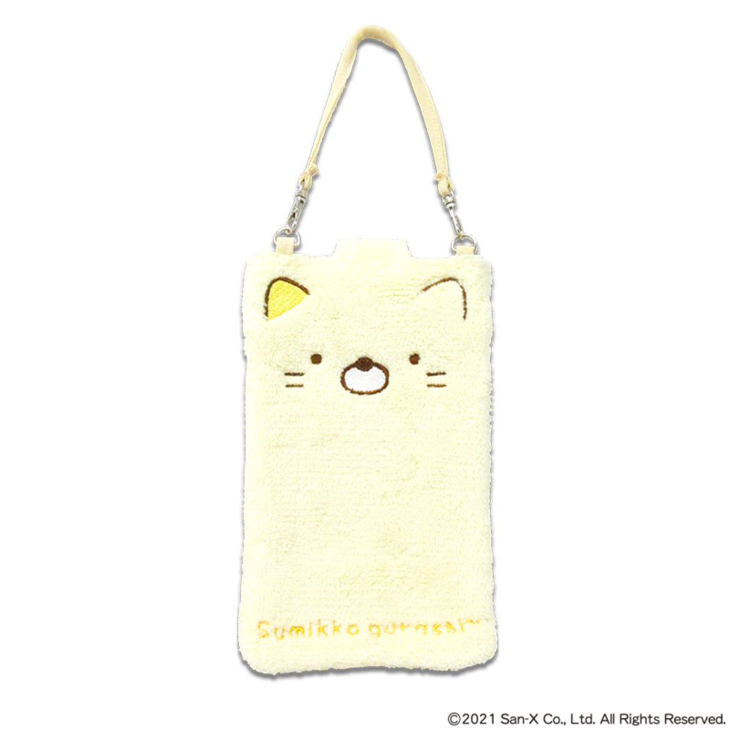 すみっコぐらし スマホポーチ モフモフスマホポーチ ねこ サンエックス 内藤デザイン スマホ収納 キャラクター グッズ メール便可 シネマコレクション