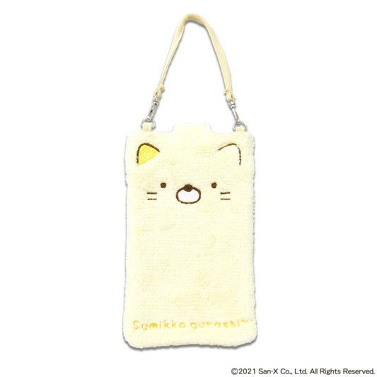 すみっコぐらし スマホポーチ モフモフスマホポーチ ねこ サンエックス 内藤デザイン スマホ収納 キャラクター グッズ メール便可 シネマコレクション