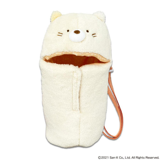 すみっコぐらし ボトルホルダー モフモフペットボトルホルダー ねこ サンエックス 内藤デザイン ペットボトルカバー 500ml対応 キャラクター グッズ メール便可 シネマコレクション