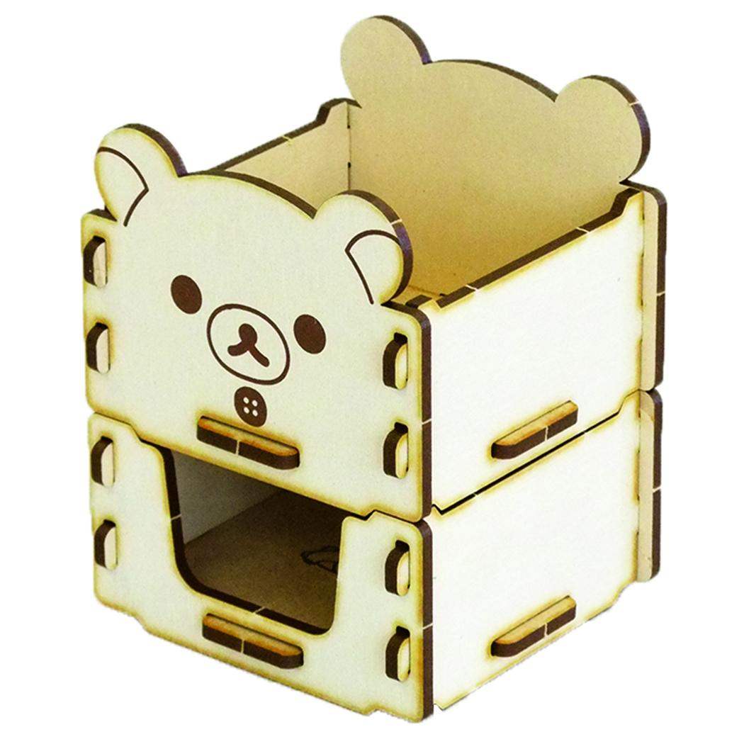 リラックマ 収納用品 組み立て木箱2段 コリラックマ サンエックス ナガノファクトリー 小物入れ キャラクター グッズ メール便可 シネマコレクション