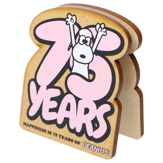 スヌーピー クリップ ダイカットメモスタンド 75周年デザイン ロゴピンク ピーナッツ ナガノファクトリー 事務用品 メモ立て キャラクター グッズ メール便可 シネマコレクション