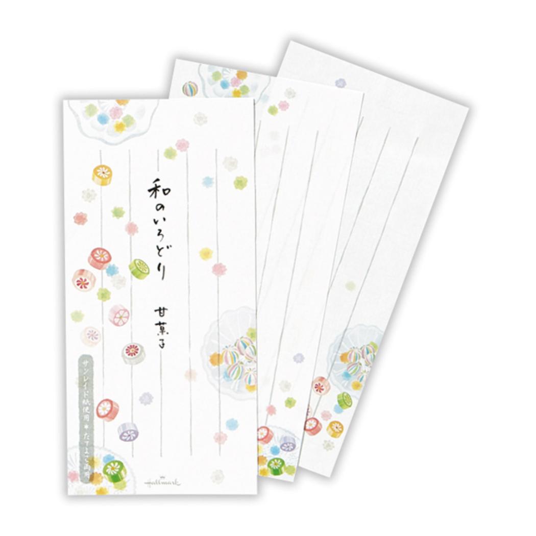 便箋 一筆箋 和のいろどり甘菓子2 日本ホールマーク 便せん おしゃれ グッズ メール便可 シネマコレクション