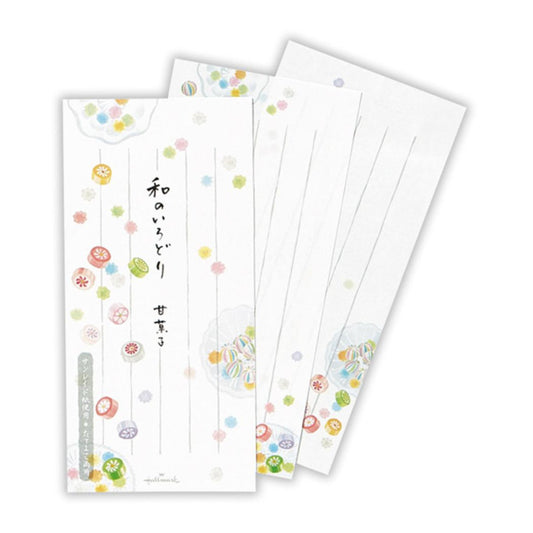 便箋 一筆箋 和のいろどり甘菓子2 日本ホールマーク 便せん おしゃれ グッズ メール便可 シネマコレクション