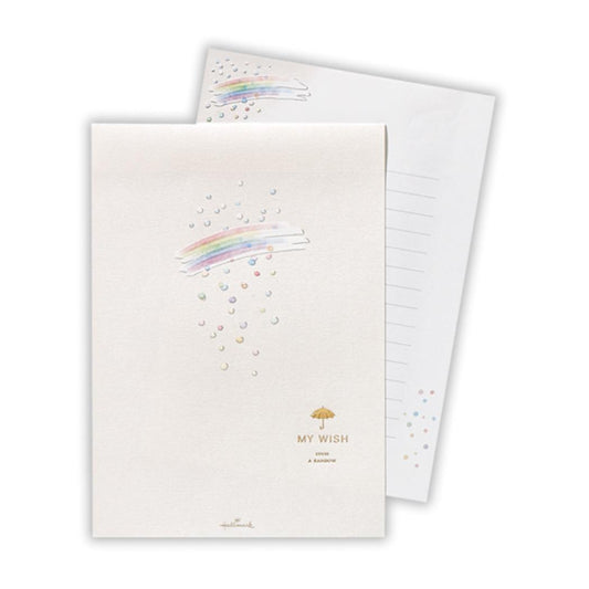 MY WISH 便箋 レターパッド 虹2 日本ホールマーク 手紙 便せん グッズ メール便可 シネマコレクション