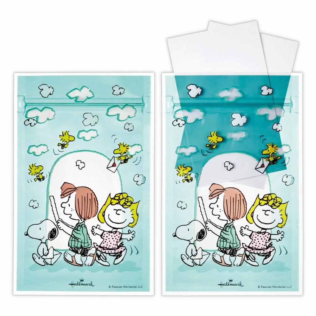 スヌーピー 小分けビニール袋 ジッパーバッグ ミニSNLFグリーン Life with Snoopy and Friends ピーナッツ 日本ホールマーク ギフト雑貨 ラッピング キャラクター グッズ メール便可 シネマコレクション