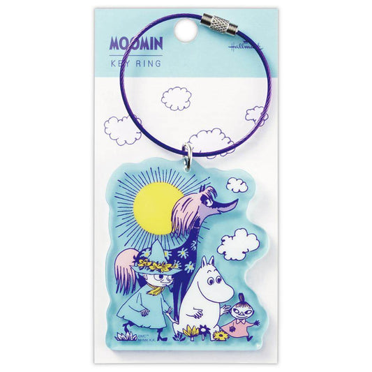 ムーミン キーリング アクリルキーホルダー MOHNグリーン Happy in Nature 北欧 日本ホールマーク アクキー キャラクター グッズ メール便可 シネマコレクション