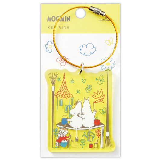 ムーミン キーリング アクリルキーホルダー MOHNイエロー Happy in Nature 北欧 日本ホールマーク アクキー キャラクター グッズ メール便可 シネマコレクション