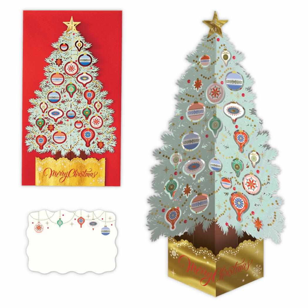 クリスマスカード レーザーカットカード 立体カード レーザー ミントツリー 日本ホールマーク Xmas メッセージカード グッズ メール便可 シネマコレクション
