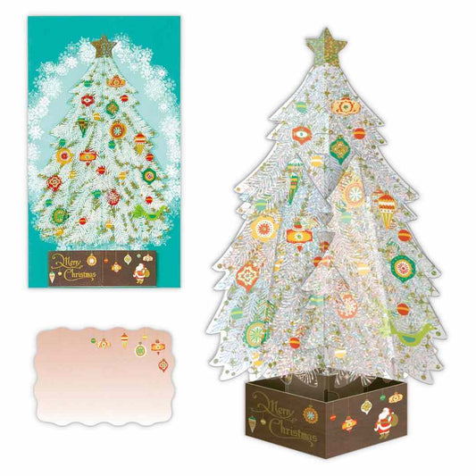 クリスマスカード クリスマスツリーカード 立体カード クリスタルクリアツリー 日本ホールマーク Xmas メッセージカード グッズ メール便可 シネマコレクション